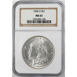 1904-O $1 Morgan Silver Dollar Coin NGC MS63 Amazing Reverse Toning