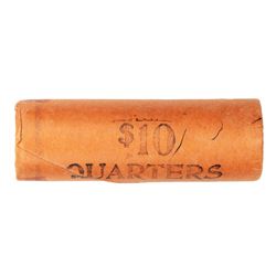 Original Bank Roll of (40) Brilliant Uncirculated 1964 Washington Quarter Coins