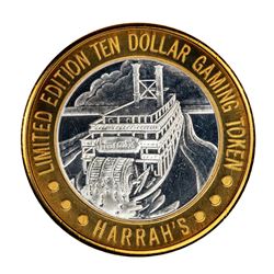 .999 Fine Silver Harrah's Casino Las Vegas, Nevada $10 Limited Edition Gaming Token