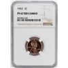 Image 1 : 1963 Proof Lincoln Memorial Cent Coin NGC PF67RD Cameo