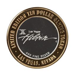 .999 Silver Hilton Las Vegas, Nevada $10 Casino Limited Edition Gaming Token