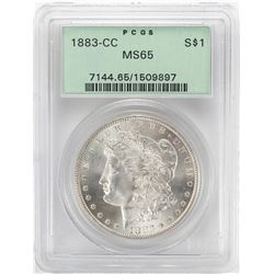 1883-CC $1 Morgan Silver Dollar Coin PCGS MS65 OGH
