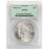 Image 1 : 1883-CC $1 Morgan Silver Dollar Coin PCGS MS65 OGH