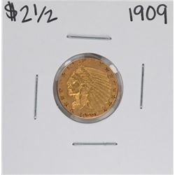 1909 $2 1/2 Indian Head Quarter Eagle Gold Coin