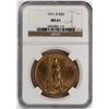Image 1 : 1911-D $20 St. Gaudens Double Eagle Gold Coin NGC MS61