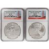 Image 1 : Lot of (2) 2011-S $1 American Silver Eagle Coins NGC MS70