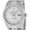 Image 2 : Rolex Mens Stainless Steel Silver Diamond 36MM Datejust Wristwatch
