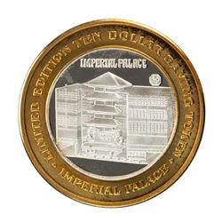 .999 Fine Silver Imperial Palace Las Vegas, Nevada $10 Limited Edition Gaming Token