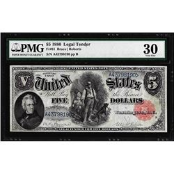 1880 $5 Woodchopper Legal Tender Note Fr.81 PMG Very Fine 30