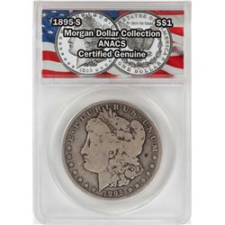 1895-S $1 Morgan Silver Dollar Coin ANACS Certified Genuine