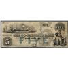 Image 1 : 1853 $5 The Cochituate Bank Boston, MA Obsolete Note