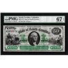 Image 1 : 1872 $50 State of South Carolina Revenue Bond Obsolete Note PMG Superb Gem Unc. 67EPQ