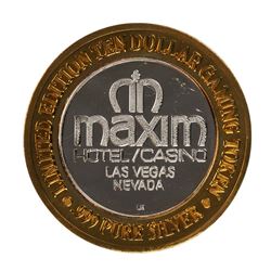 .999 Silver Maxim Hotel & Casino Las Vegas, NV $10 Limited Edition Gaming Token