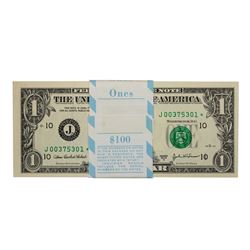 Pack of (100) Consecutive 2003A $1 Federal Reserve STAR Notes