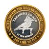 Image 1 : .999 Silver Treasure Island Las Vegas $10 Casino Gaming Token Limited Edition