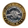 Image 2 : .999 Silver Treasure Island Las Vegas $10 Casino Gaming Token Limited Edition