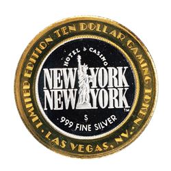 .999 Fine Silver New York New York Las Vegas, Nevada $10 Limited Edition Gaming Token