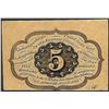 Image 2 : July 17, 1862 First Issue Five Cents Fractional Currency Note