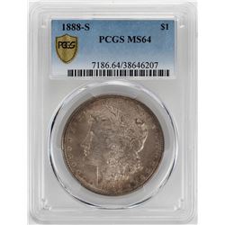 1888-S $1 Morgan Silver Dollar Coin PCGS MS64