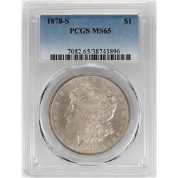1878-S $1 Morgan Silver Dollar Coin PCGS MS65