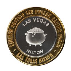 .999 Silver Hilton Las Vegas, Nevada $10 Casino Limited Edition Gaming Token
