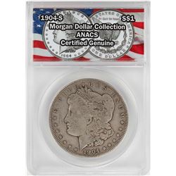 1904-S $1 Morgan Silver Dollar Coin ANACS Certified Genuine
