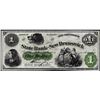 Image 1 : 1800's $1 State Bank at New Brunswick, NJ Obsolete Note