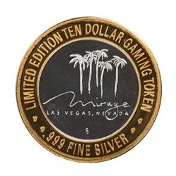 .999 Silver Mirage Las Vegas Nevada $10 Casino Limited Edition Gaming Token