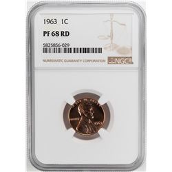 1963 Proof Lincoln Memorial Cent Coin NGC PF68RD