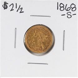 1868-S $2 1/2 Liberty Head Quarter Eagle Gold Coin