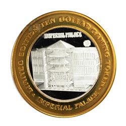 .999 Fine Silver Imperial Palace Las Vegas, Nevada $10 Limited Edition Gaming Token