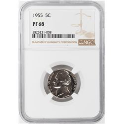 1955 Proof Jefferson Nickel Coin NGC PF68