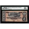 Image 1 : 1864 $10 Confederate States of America Note T-68 PMG About Uncirculated 55