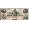 Image 1 : 1800's $2 International Bank of Portland State of Maine Obsolete Note