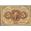 Image 1 : July 17, 1862 First Issue Five Cents Fractional Currency Note
