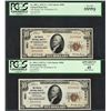 Image 1 : (2) Consec. 1929 $10 Washington, PA CH# 9901 National Currency Notes PCGS VF35PPQ/45