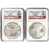 Image 1 : Lot of 2011-S & 2012-S $1 American Silver Eagle Coins NGC MS69 Early Releases