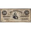 Image 1 : 1864 $50 Confederate States of America Note