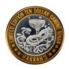 Image 1 : .999 Fine Silver Harrah's Casino Las Vegas, Nevada $10 Limited Edition Gaming Token