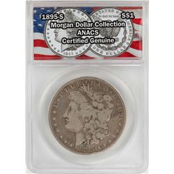 1895-S $1 Morgan Silver Dollar Coin ANACS Certified Genuine