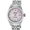 Image 2 : Rolex Ladies Stainless Steel Pink Diamond 26MM Datejust Wristwatch