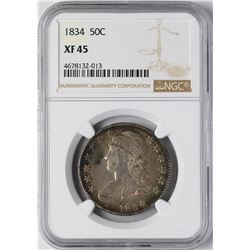 1834 Capped Bust Half Dollar Coin NGC XF45