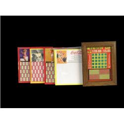 Lot of 5 punchboards   4 Girlie & 1 Big Bucks