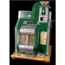 1937 Mills  Chevron Front  "QT" 5 cent slot machine