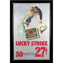 Lucky Strike cigarette adv sign