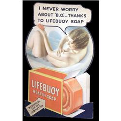 Early Cardboard  Lifebuoy "BO" Soap poster