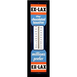 Ex-Lax  4 color porcelain  thermometer (36 x 8")