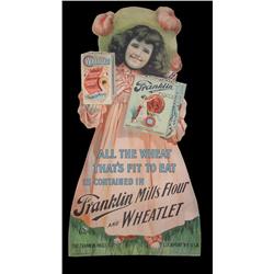 Franklin Mills Flour & Wheatlet Cardboard Die-Cut