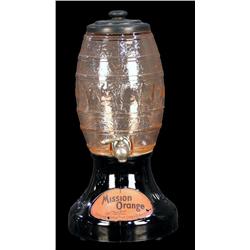Mission Orange syrup dispenser, Black with Orange glass