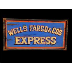 Wells Fargo Express  painted wooden sign   16 x 33 "
